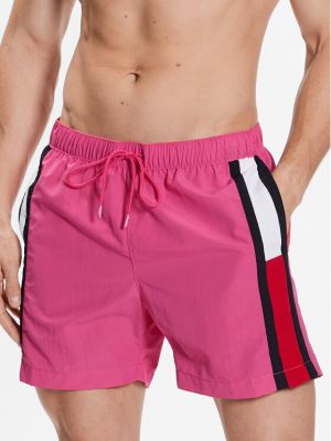 Pantaloni scurți slim fit Tommy Hilfiger roz
