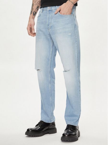 Hlače Karl Lagerfeld Jeans modra