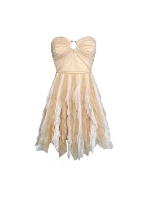 Sukienka mini bez rękawów Aniye By beżowa
