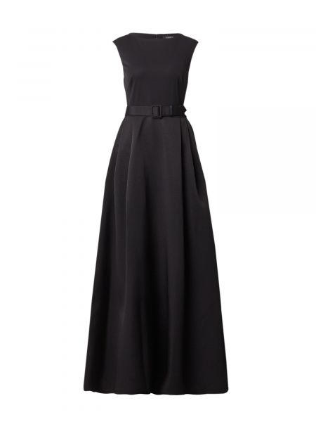 Slim fit priliehavé opaskové šaty Lauren Ralph Lauren čierna
