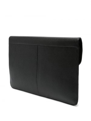 Kožená taška na notebook Aspinal Of London černá