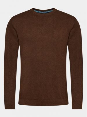 Sweter Indicode brązowy