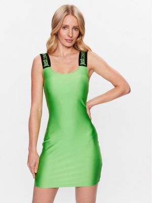 Slim fit priliehavé šaty Just Cavalli zelená