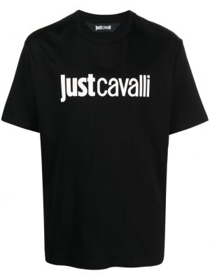 Памучна тениска с принт Just Cavalli