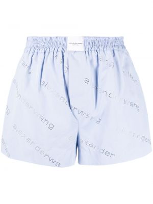 Krystaller shorts Alexander Wang blå