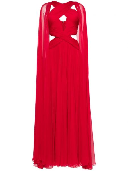 Cape en soie en chiffon Zuhair Murad rouge