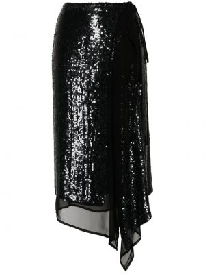 Flitrovaná sukňa P.a.r.o.s.h. čierna