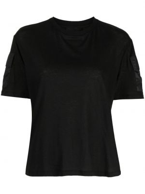 Medvilninis marškinėliai Cynthia Rowley juoda