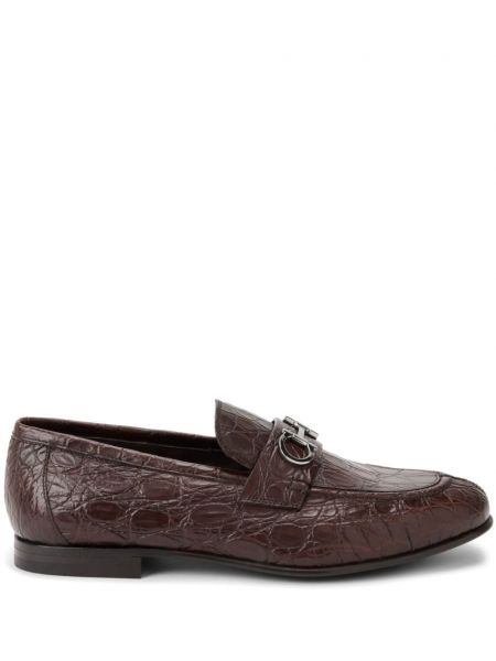 Lukuga loafer-kingad Ferragamo pruun