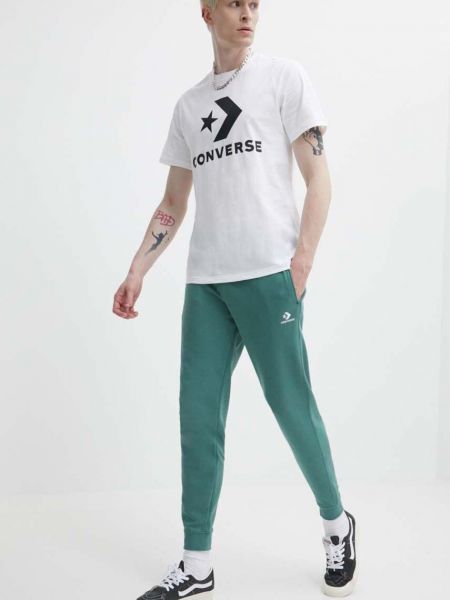 Spodnie sportowe Converse zielone