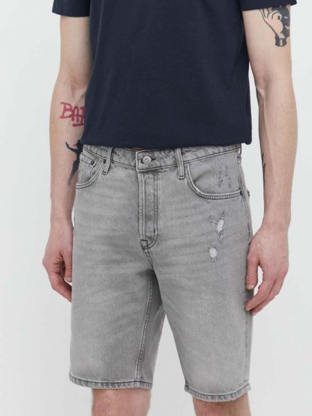 Серые джинсовые шорты Superdry