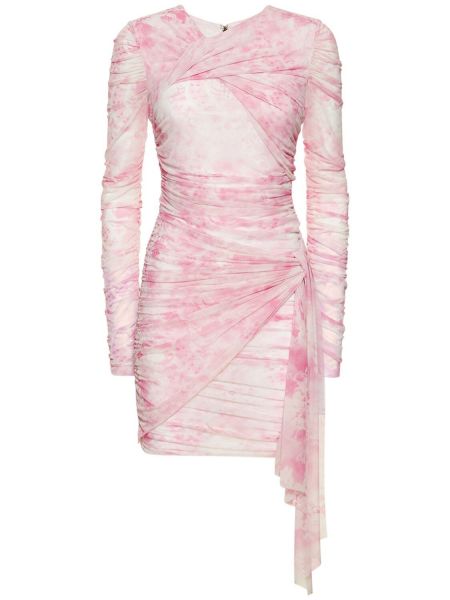 Мрежеста мини рокля Msgm розово