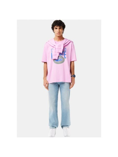 Camisa de tejido jacquard Lacoste rosa