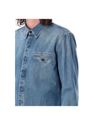 Koszula jeansowa Salvatore Ferragamo niebieska