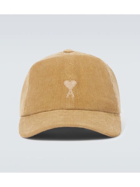 Kordfløyel cap Ami Paris beige