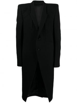 Vlněný kabát Rick Owens černý