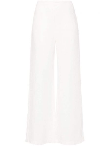 Lněné široké kalhoty 120% Lino bílé