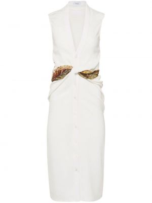 Midi haljina Ferragamo bijela