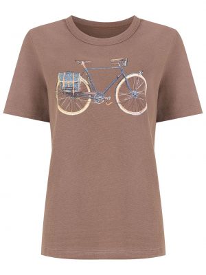 T-shirt mit print Osklen braun