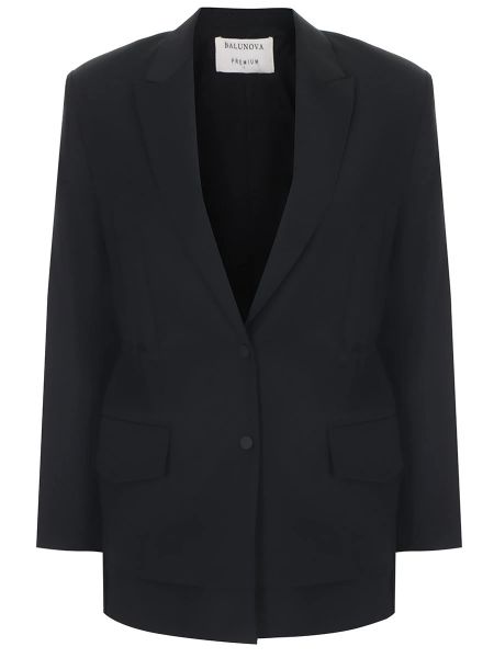 Шерстяной пиджак Balunova черный