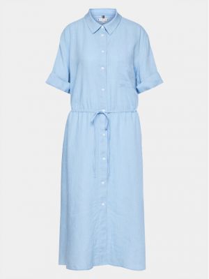 Φόρεμα σε στυλ πουκάμισο Tommy Hilfiger Curve μπλε