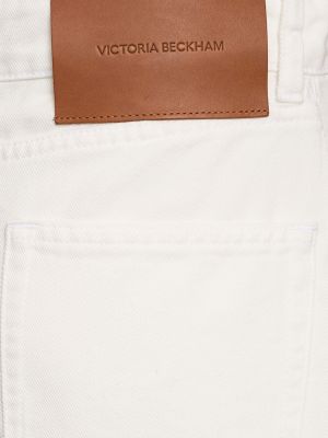 Pamučne bermuda kratke hlače oversized Victoria Beckham bijela