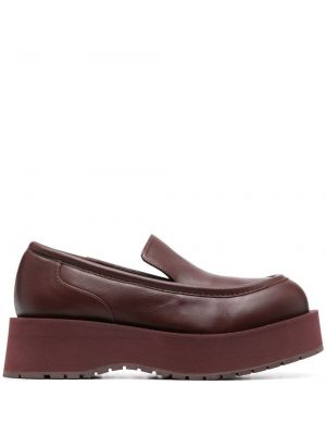 Chunky skinn loafers Paloma Barceló rød