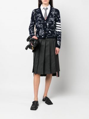 Cashmere cardigan Thom Browne blå