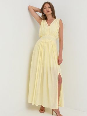 Бавовняна довга сукня Morgan жовта