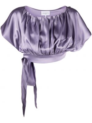 Сатенена блуза Concepto виолетово
