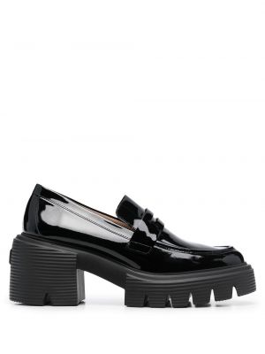 Pantofi loafer din piele cu platformă Stuart Weitzman negru