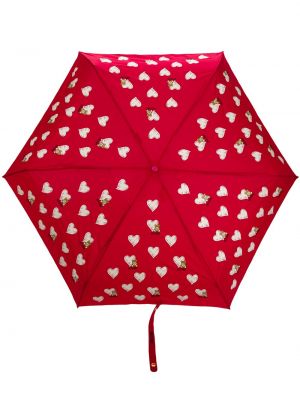 Paraguas con corazón Moschino rojo