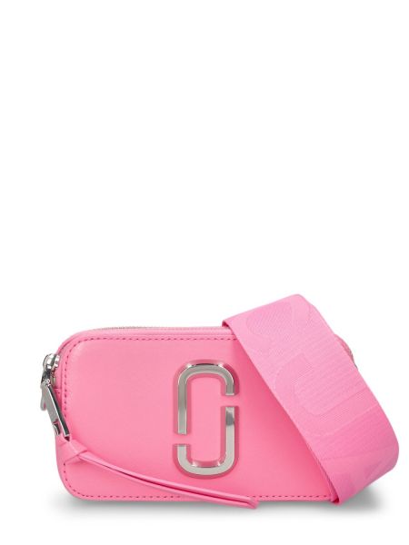 Bolsa de hombro de cuero Marc Jacobs rosa