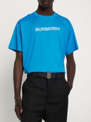Cintura di pelle Burberry nero