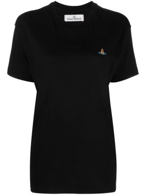 Памучна тениска Vivienne Westwood черно