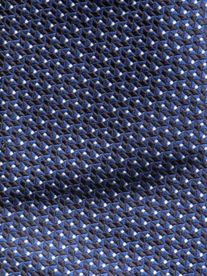 Seiden krawatte mit print Canali blau