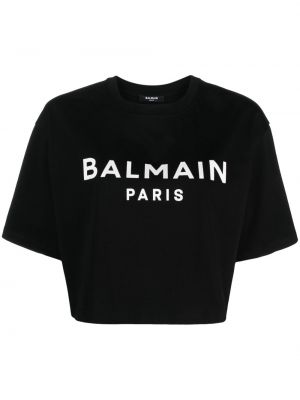 Tričko s potlačou Balmain čierna