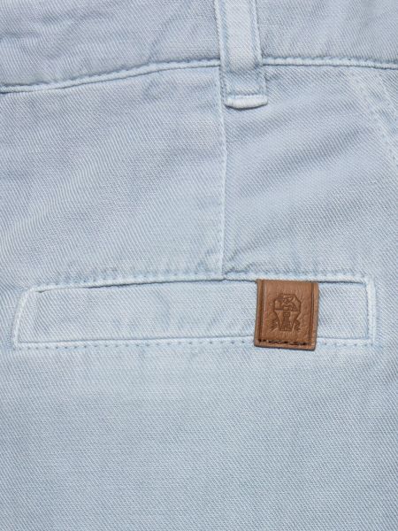 Pantalones de lino de algodón bootcut Brunello Cucinelli