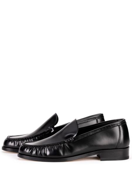 Skinn loafers Legres svart