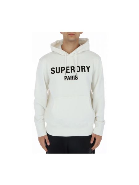 Klassischer hoodie Superdry weiß