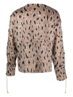 Leopardí svetr s potiskem Bluemarble