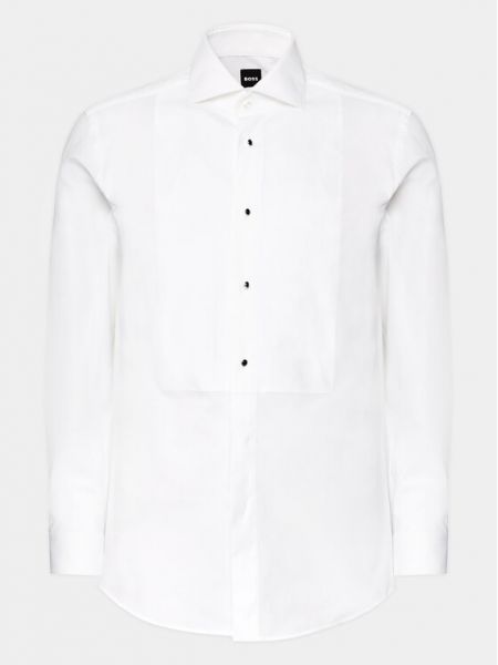 Риза slim Boss бяло