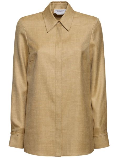 Skjorta i ull Gabriela Hearst beige