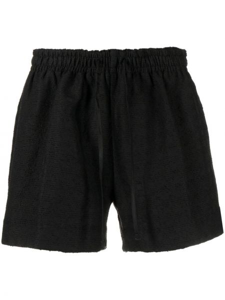 Shorts de sport à carreaux en jacquard 4sdesigns noir