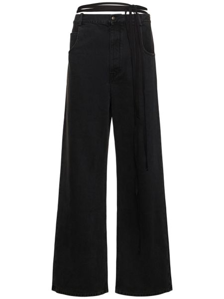 Oversized jeans i bomull Ann Demeulemeester grå