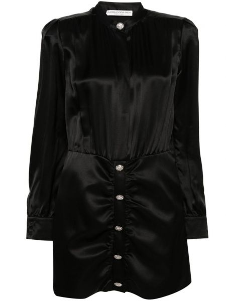 Svilena mini haljina Alessandra Rich crna