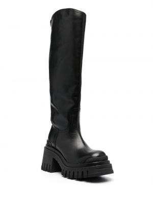 Kožené kotníkové boty na zip Premiata černé