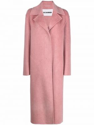 Abrigo con botones de cachemir con estampado de cachemira Jil Sander rosa