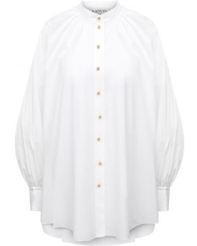 Хлопковая блузка Lanvin, белая
