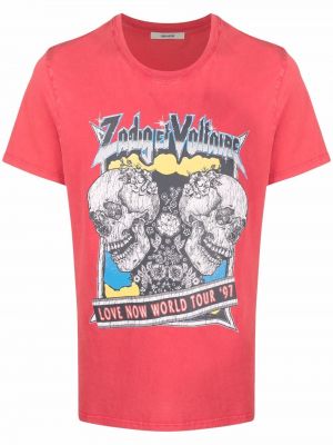 T-shirt aus baumwoll mit print Zadig&voltaire rot